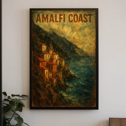 Amalfi Coast Poster Wall Art For Coastal Decor 18x24