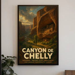 Canyon De Chelly Scenic Vintage Southwest Collectors Poster