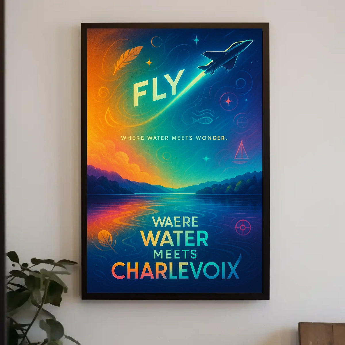 Fly High Charlevoix Dreamscape Travel Poster