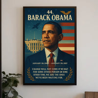 Barack Obama Leadership Iconic Historical or Presidential Poster
