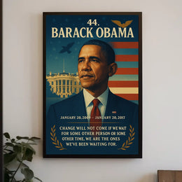 Barack Obama Leadership Iconic Historical or Presidential Poster