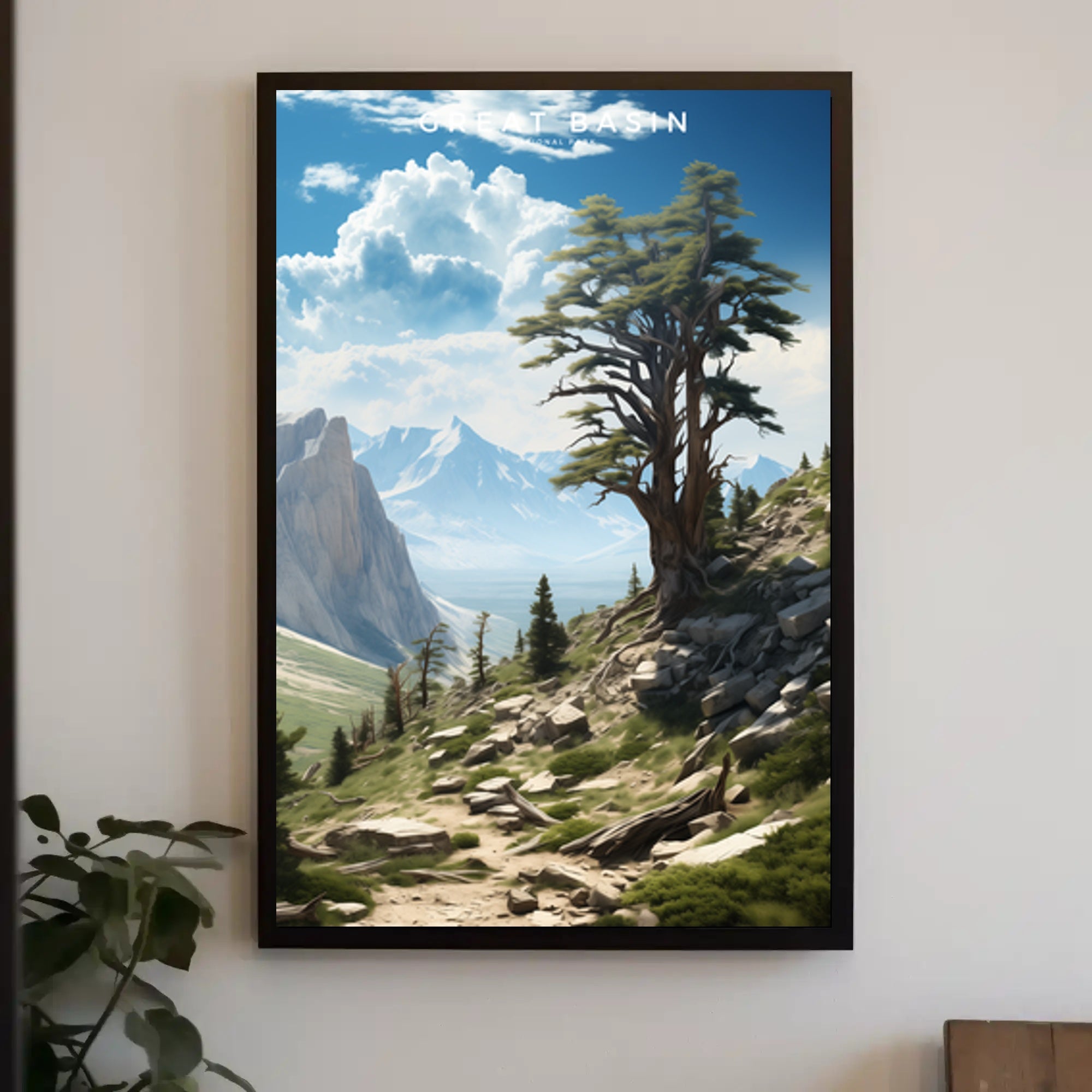 Great Basin Scenic Travel Poster Vintage Wall Art