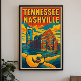 Nashville, Tennessee Music City Vibes Poster