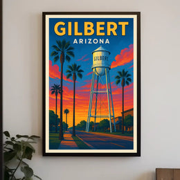 Gilbert Arizona Iconic Water Tower Poster