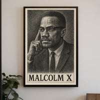 Malcolm X Portrait Poster