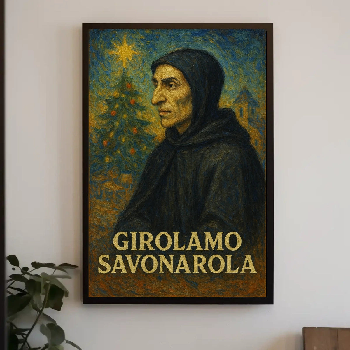 Savonarola Renaissance Figure Artistic Depiction Historical Poster