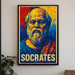 Socrates Mosaic Portrait Poster
