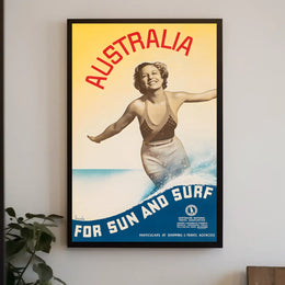 Australia For Sun And Surf Poster