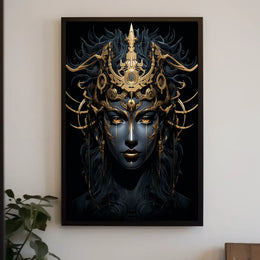 Enigmatic Cyber Queen Poster