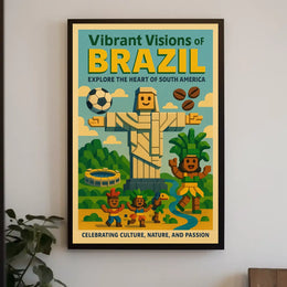 Vibrant Visions of Brazil Poster