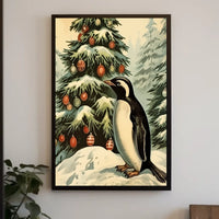 Festive Penguin Wonderland Poster