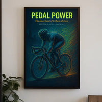 Cycling Energy in Urban Motion Sports Poster PosterGoat
