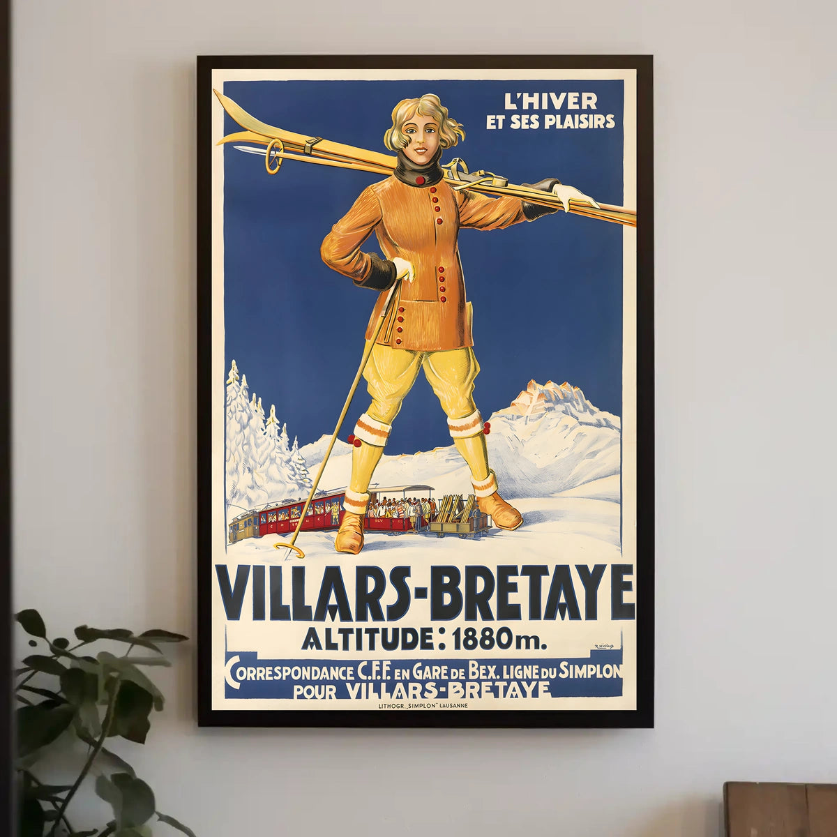 Winter Pleasures In Villars-Bretaye Poster