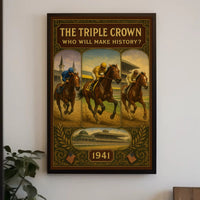 1941 Triple Crown Vintage Sports Poster