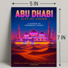Abu Dhabi City of Vision Travel Poster