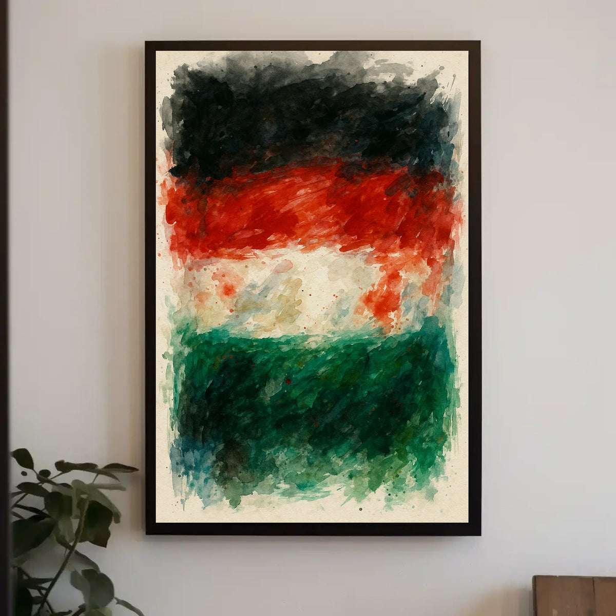 Abstract Watercolor Flag Poster