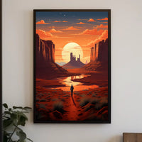 Desert Wanderer At Sunset Poster PosterGoat