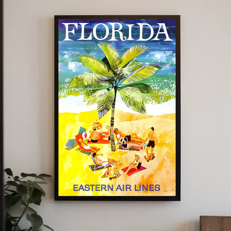 Florida Beach Escape: Vintage Travel Poster