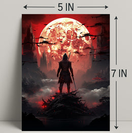 Warrior Under The Blood Moon Poster