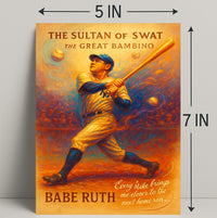 Babe Ruth Vintage Baseball Sports Poster