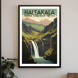 Haleakala National Park Scenic Poster Hawaii Wall Art