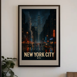 New York City Nightscape Poster