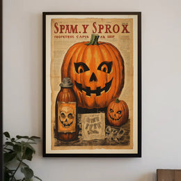 Vintage Halloween Pumpkin Vintage Poster