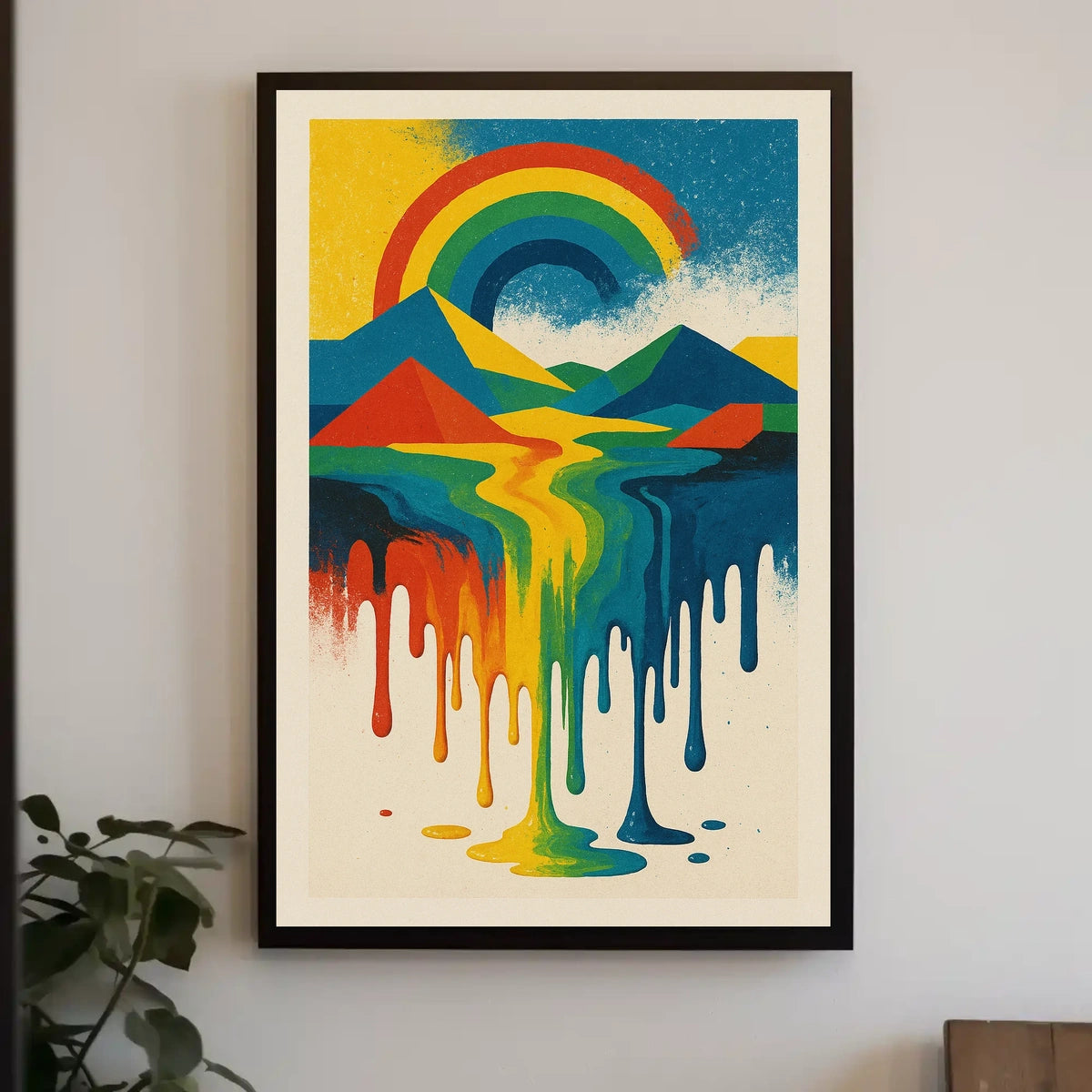 Vibrant Landscape Abstraction Abstract Poster