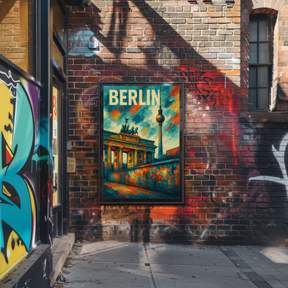Berlin Landmark Urban Edge Travel Poster