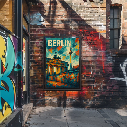 Berlin Landmark Urban Edge Travel Poster
