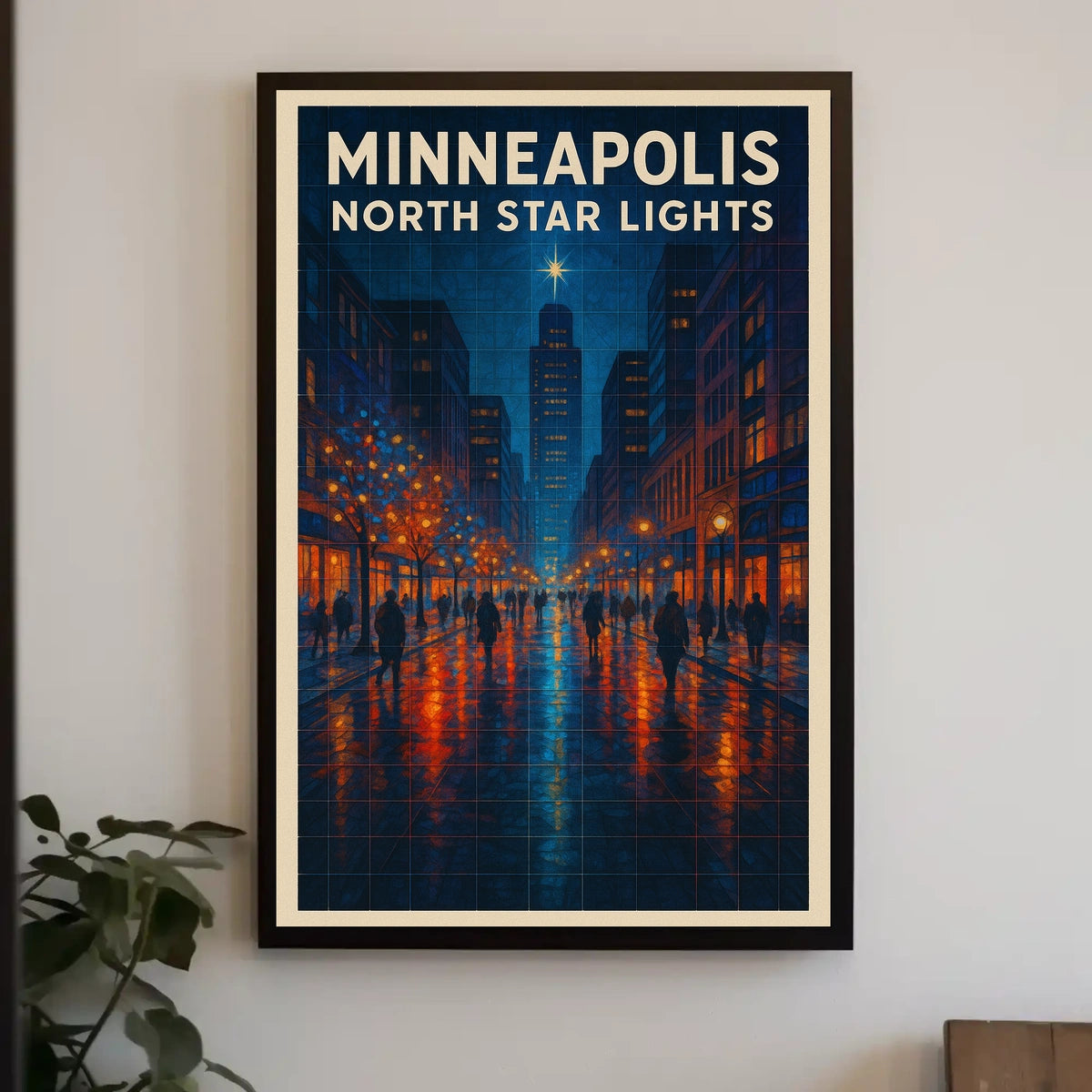 Minneapolis North Star Lights Poster