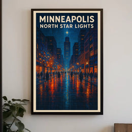 Minneapolis North Star Lights Poster
