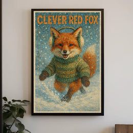 Clever Red Fox Poster