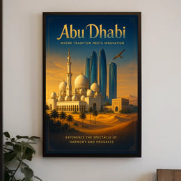 Abu Dhabi Tradition Innovation Cityscape Urban or Cityscape Poster