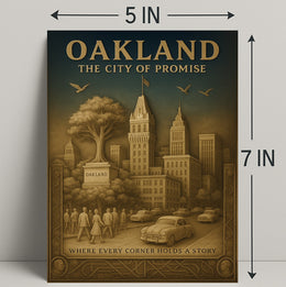 Oakland City of Promise Vintage Poster PosterGoat
