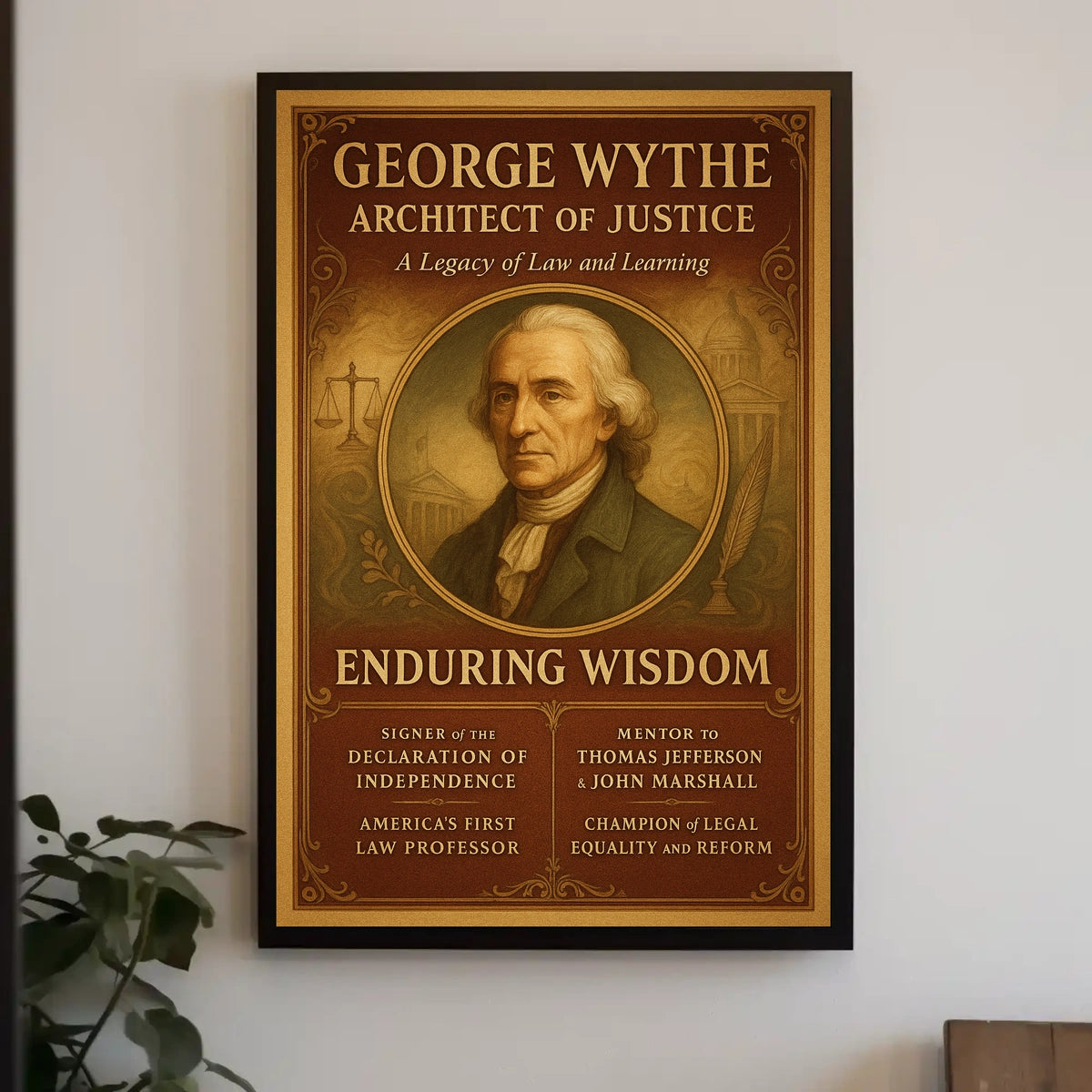 George Wythe Architect Of Justice Poster