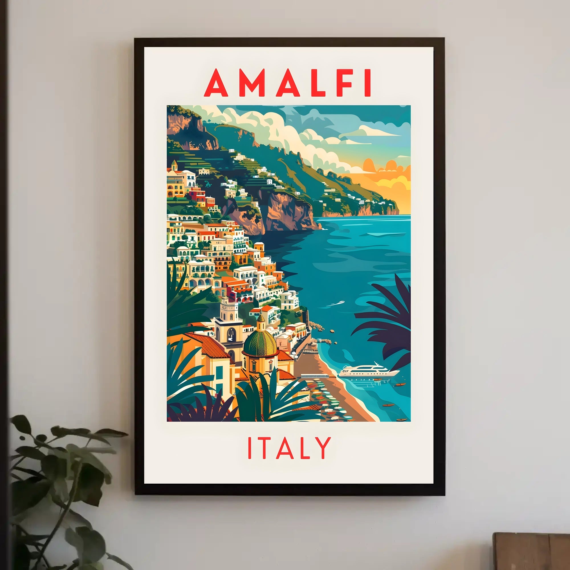Amalfi Coast Travel Poster