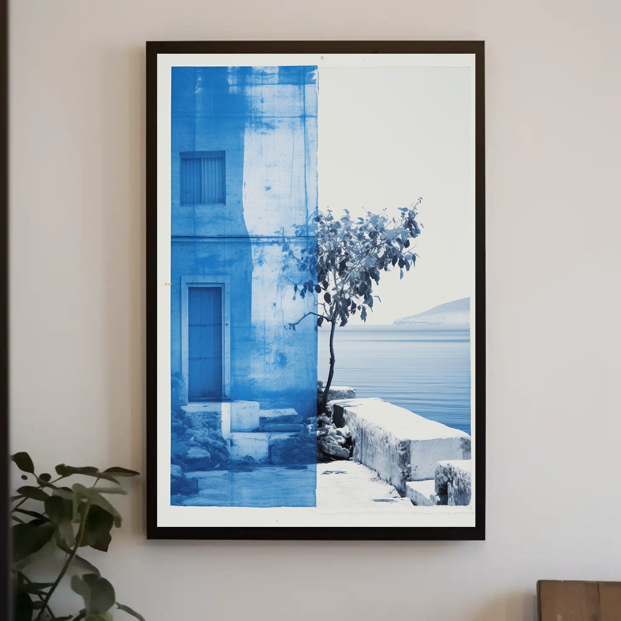 Timeless Blue Mediterranean Serenity Artistic Poster