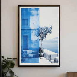 Timeless Blue Mediterranean Serenity Artistic Poster
