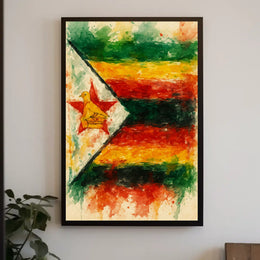 Zimbabwe Vivid Colors Collectors Art Poster