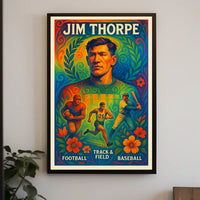 Celebrating Jim Thorpe Multisport Legend Poster