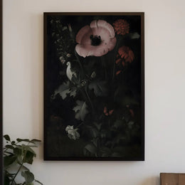 Floral Still Life with Butterfly Artistic Poster PosterGoat