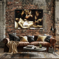 Solemn 17th-Century Religious Art Theme Cultural Heritage Poster