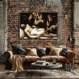 Solemn 17th-Century Religious Art Theme Cultural Heritage Poster