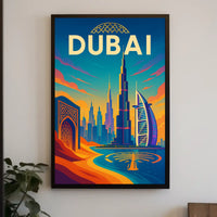 Dubai Poster City Of Wonders Vibrant Skyline For Travelers