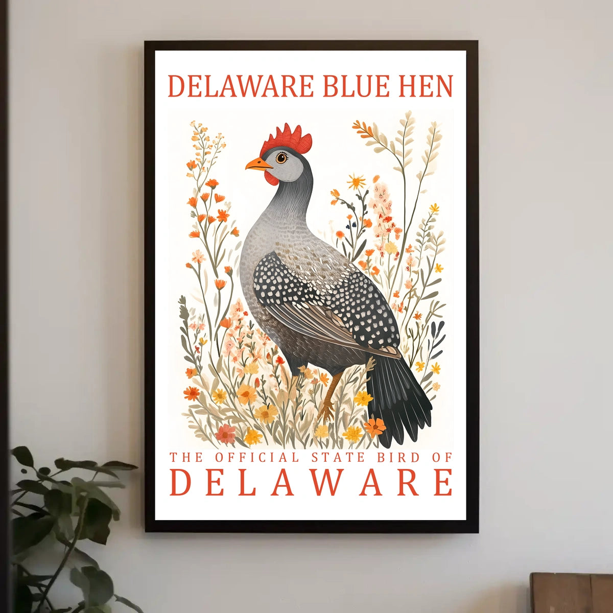 Delaware Blue Hen State Pride Art Poster