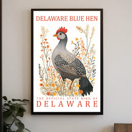 Delaware Blue Hen State Pride Art Poster
