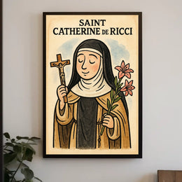 Saint Catherine De Ricci Figure Wall Art Print Poster