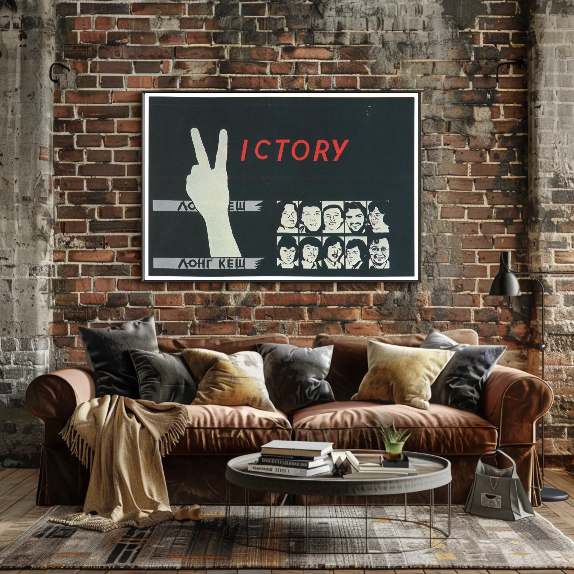 Victory Poster with Peace Symbol Poster
