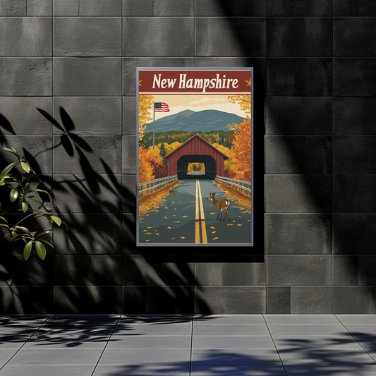 New Hampshire Vintage Poster